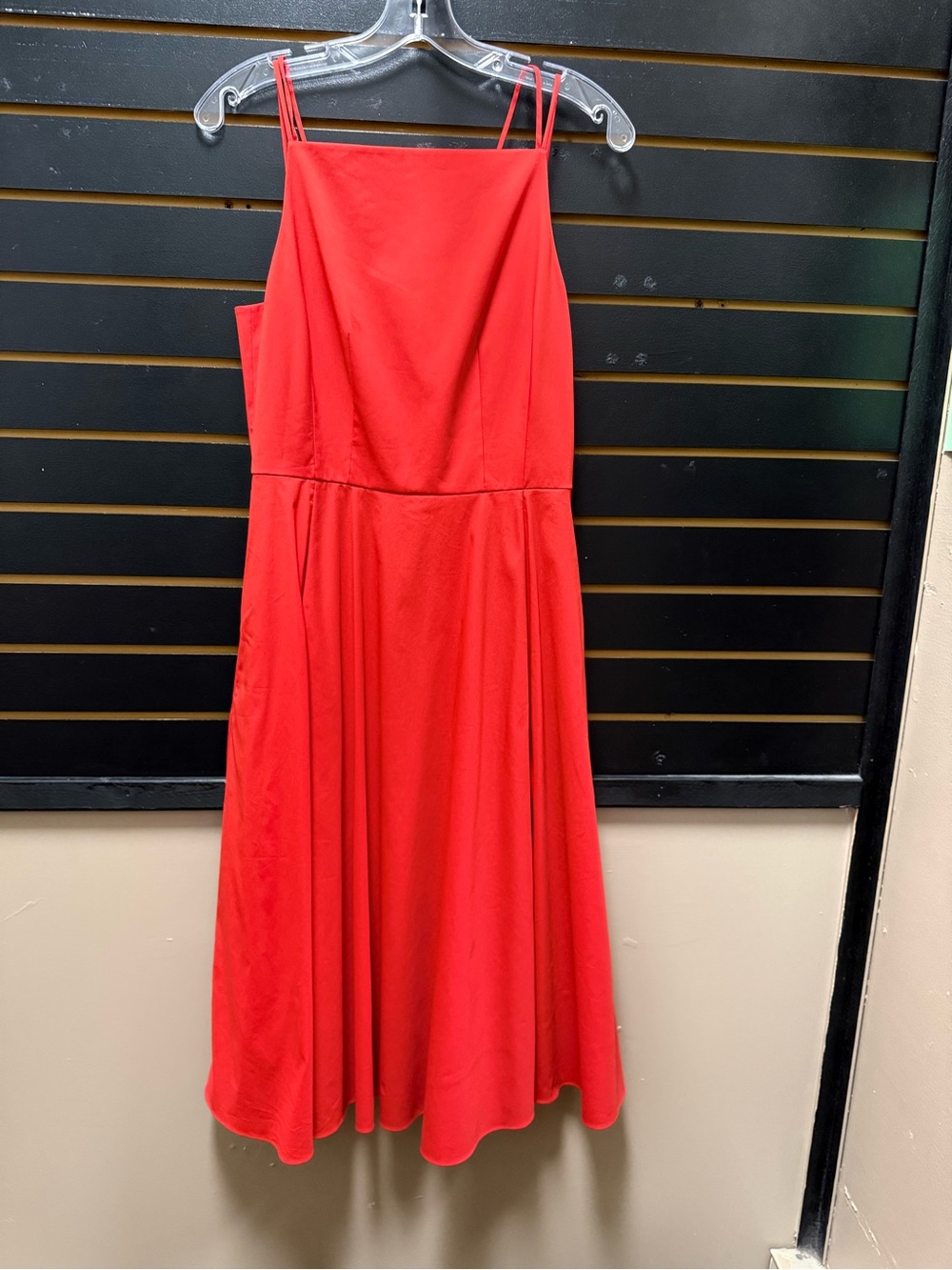 Theory Square Neck Dress Good Cotton Red Size 6